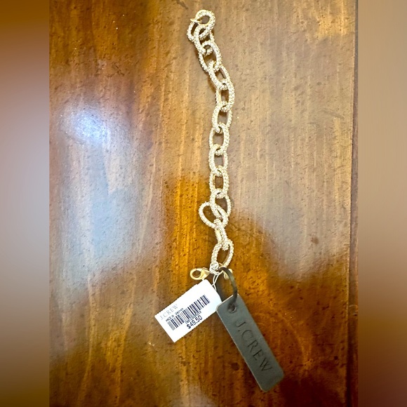 J Crew gold and crystal chain link bracelet - Picture 2 of 8